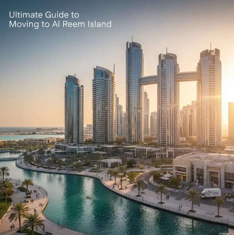 View of the Abu Dhabi skyline and mangroves from a high-floor apartment on Al Reem Island