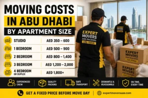 moving cost abu dhabi by apartment size